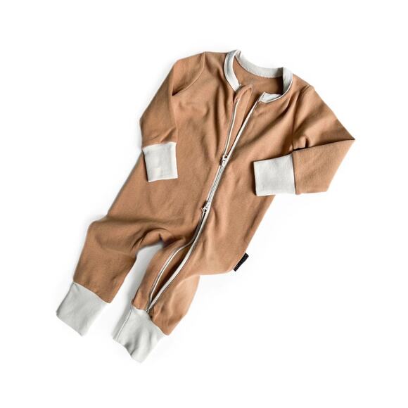 Little Bipsy 2-Way Zip Romper Nutmeg Brown Size 9-12 Months - Picture 7 of 7